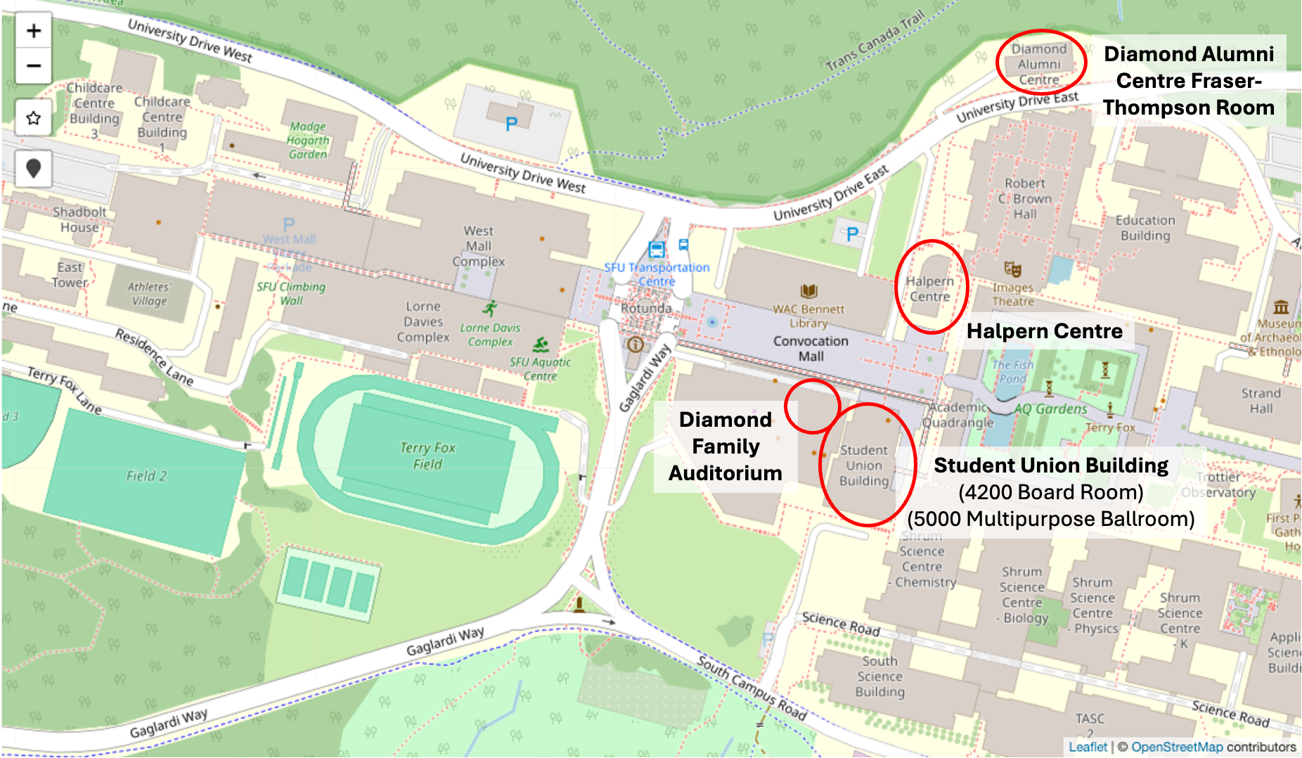SFU map